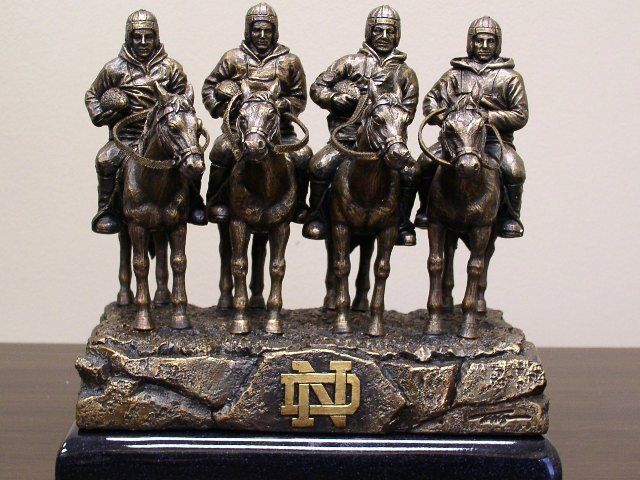 Tim Wolfe Desktop Bronze Statue NOTRE DAME FIGHTING IRISH (Four 