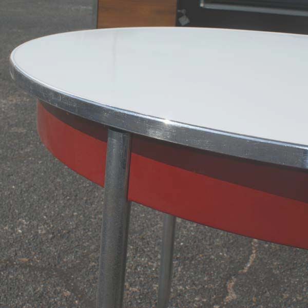 Mid Century Modern Vintage Metal Dining Table  