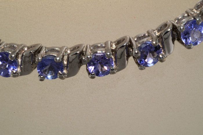 500 4.00CT TANZANITE TENNIS BRACELET ROUND CUT WOW  