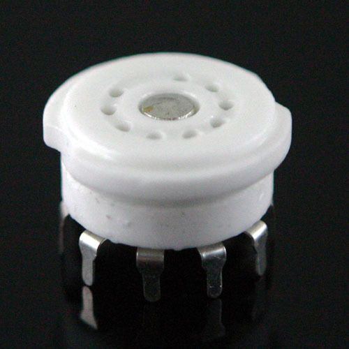 New   Ceramic 9 pin vacuum tube socket PC mount valve  