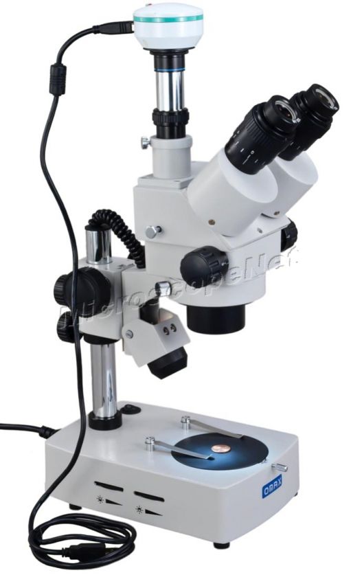 Zoom 3.5x~45x Trinocular Stereo Microscope w USB Camera  