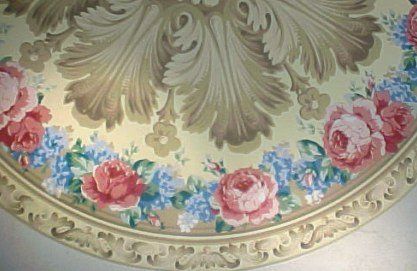 Ring of Rose Ceiling Medallion Wallpaper MURAL Yellow  