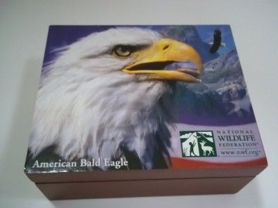 BALD EAGLE WOOD BOX TRINKET JEWELRY COIN MONEY  