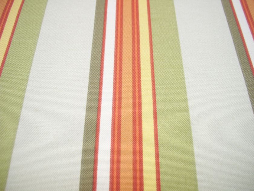   Cream Sage and Yellow Striped Outdoor Patio Chair Cushions  